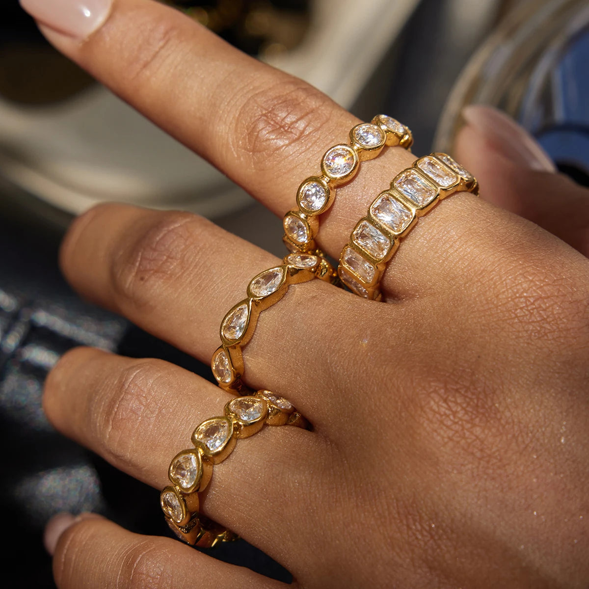 Anillos bañados en Oro 18K