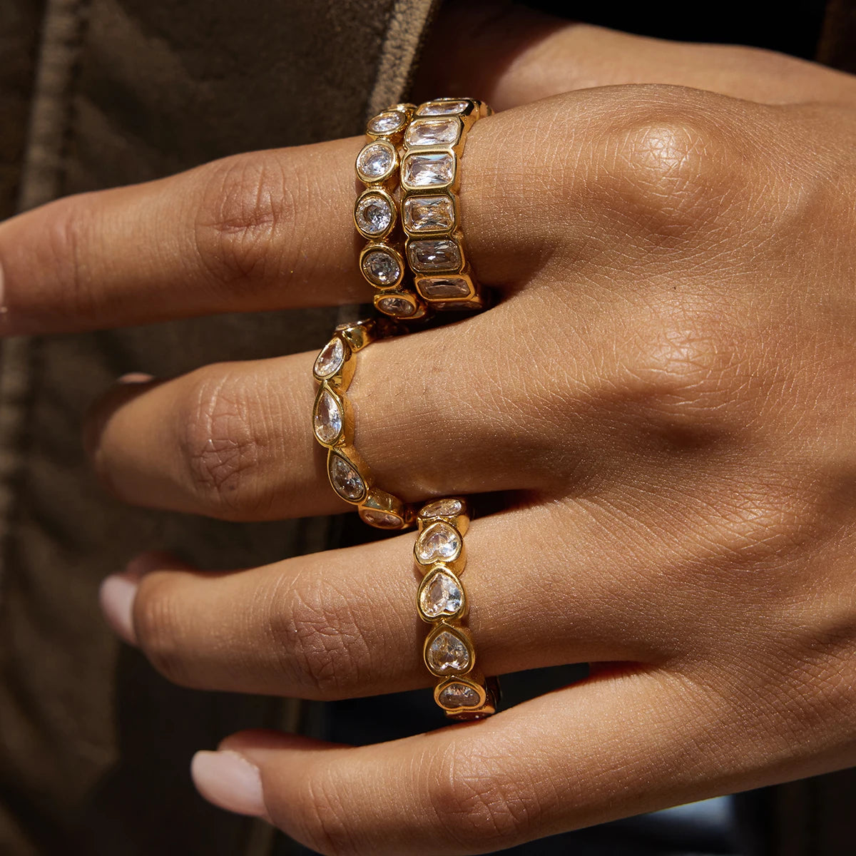 Anillos bañados en Oro 18K