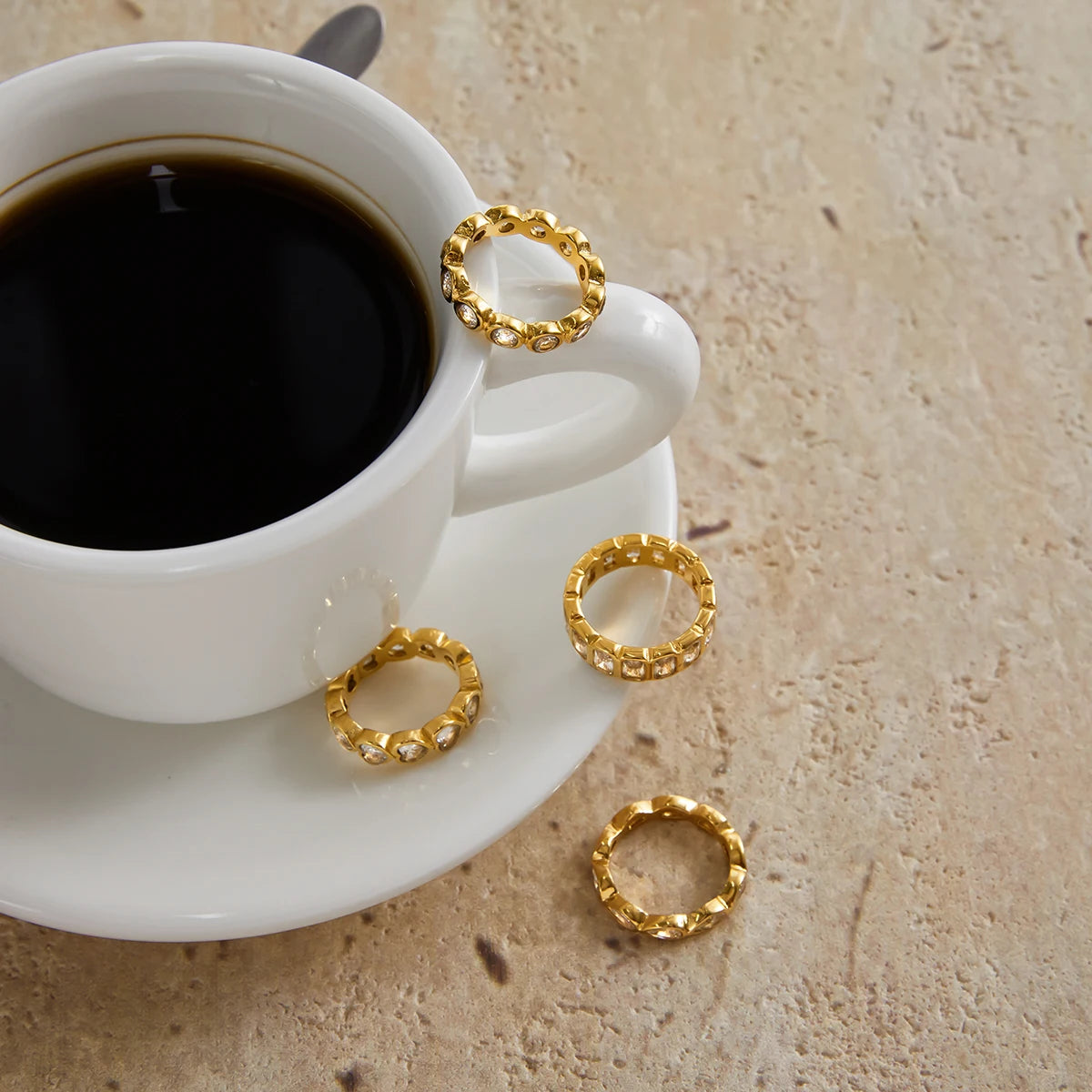 Anillos bañados en Oro 18K