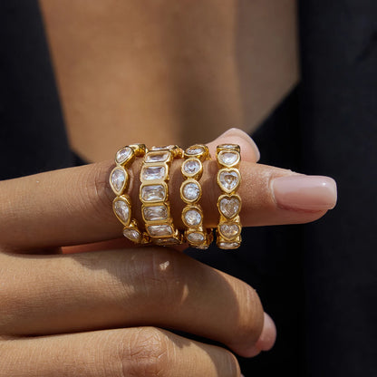 Anillos bañados en Oro 18K